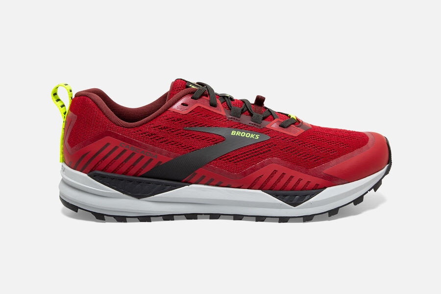 Brooks Cascadia 15 Mens Australia - Trail Running Shoes - Red/Dark Red/Black (650-BAUMS)